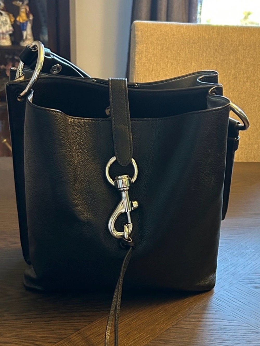 Rebecca Minkoff Black Leather Megan Shoulder Bag - Picture 2 of 11